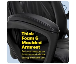 Hannah Black Bonded Leather Office Chair -Biglots Sales 810513552 A0 7