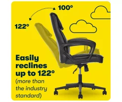 Hannah Black Bonded Leather Office Chair -Biglots Sales 810513552 A0 8