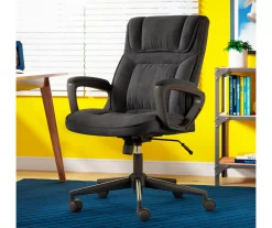 Hannah Charcoal Gray Microfiber Office Chair -Biglots Sales 810513553 A0 12