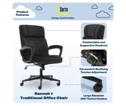 Hannah Charcoal Gray Microfiber Office Chair -Biglots Sales 810513553 A0 2