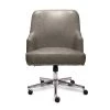 Leighton Gray Memory Foam Bonded Leather Office Chair