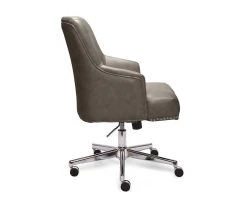 Leighton Gray Memory Foam Bonded Leather Office Chair 16 Leighton Gray Memory Foam Bonded Leather Office Chair -Biglots Sales 810513560 12