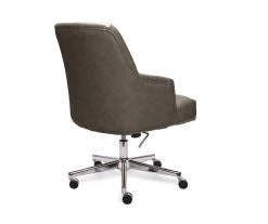 Leighton Gray Memory Foam Bonded Leather Office Chair 17 Leighton Gray Memory Foam Bonded Leather Office Chair -Biglots Sales 810513560 13