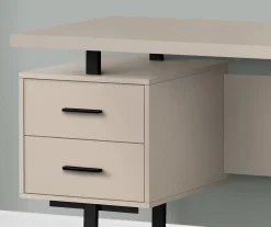 60" Taupe & Black Floating Desk -Biglots Sales 810527326 3