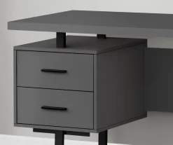 60" Gray & Black Floating Desk 7 60" Gray & Black Floating Desk -Biglots Sales 810527327 3
