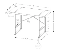 Monarch Paneled Metal Computer Desk -Biglots Sales 810527342 10
