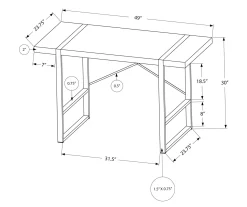 Monarch Paneled Metal Computer Desk -Biglots Sales 810527346 5