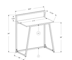 Monarch Small Space Metal Computer Desk -Biglots Sales 810527352 5