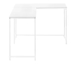 White Metal L-Shaped Corner Desk -Biglots Sales 810527370 5