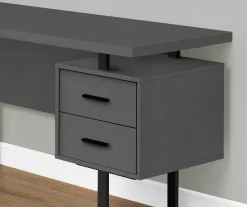 Black & Gray 3-Drawer L-Shaped Corner Desk -Biglots Sales 810527373 3