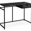 Black Marble Look Computer Desk
