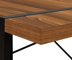 Walnut Wood Look Thick Panel Computer Desk 14 Walnut Wood Look Thick Panel Computer Desk -Biglots Sales 810533368 7