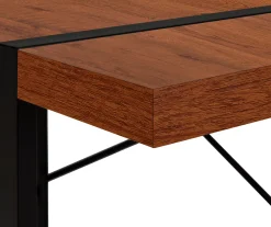 Cherry Wood Look Thick Panel Computer Desk -Biglots Sales 810533369 7
