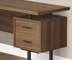 Walnut Wood Look 3-Drawer L-Shaped Corner Computer Desk -Biglots Sales 810535778 4