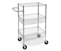 Chrome 3-Shelf Storage Cart -Biglots Sales 810539919 3
