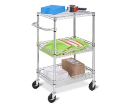 Chrome 3-Shelf Storage Cart -Biglots Sales 810539919 7