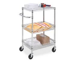 Chrome 3-Shelf Storage Cart -Biglots Sales 810539919 8