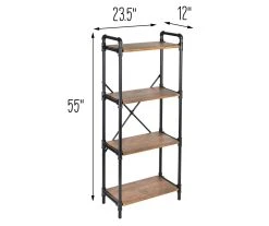 Black Industrial 4-Tier Bookshelf -Biglots Sales 810539935 5