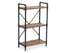 Black Industrial 3-Tier Bookshelf 7 Black Industrial 3-Tier Bookshelf -Biglots Sales 810539936 3