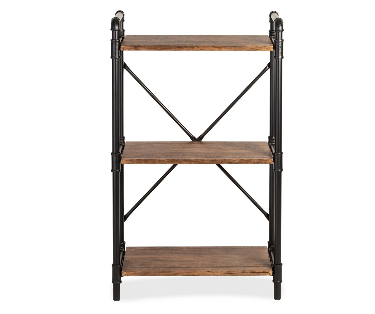 Black Industrial 3-Tier Bookshelf 4 Black Industrial 3-Tier Bookshelf - Image 4