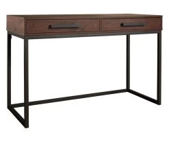 Horatio Brown & Gunmetal Wood Desk
