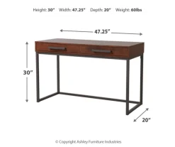 Horatio Brown & Gunmetal Wood Desk 11 Horatio Brown & Gunmetal Wood Desk -Biglots Sales 810542288 3