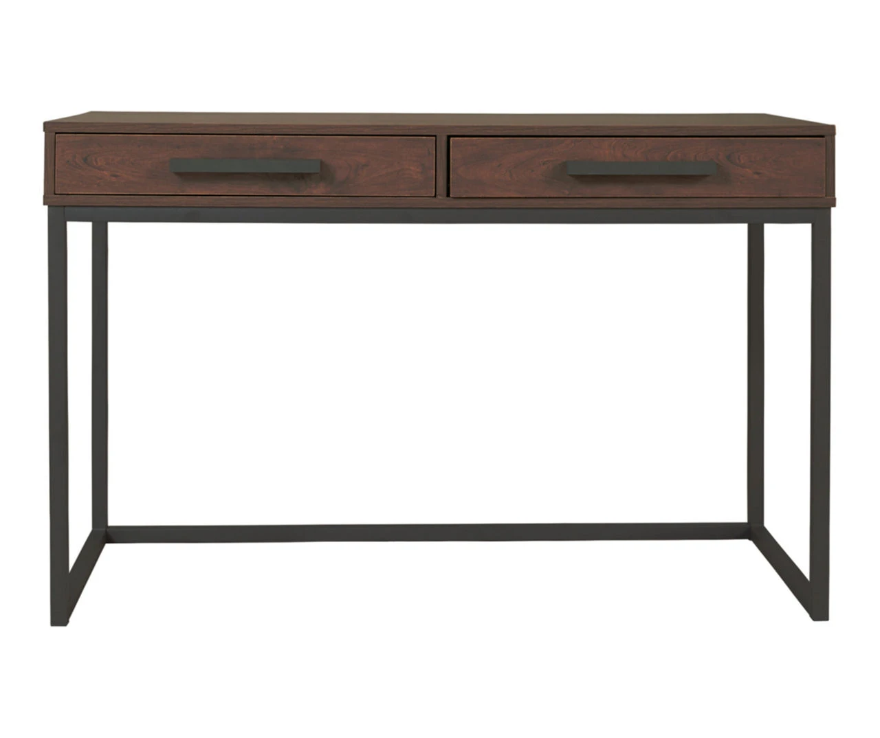 Horatio Brown & Gunmetal Wood Desk 5 Horatio Brown & Gunmetal Wood Desk - Image 5