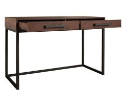 Horatio Brown & Gunmetal Wood Desk 13 Horatio Brown & Gunmetal Wood Desk -Biglots Sales 810542288 5