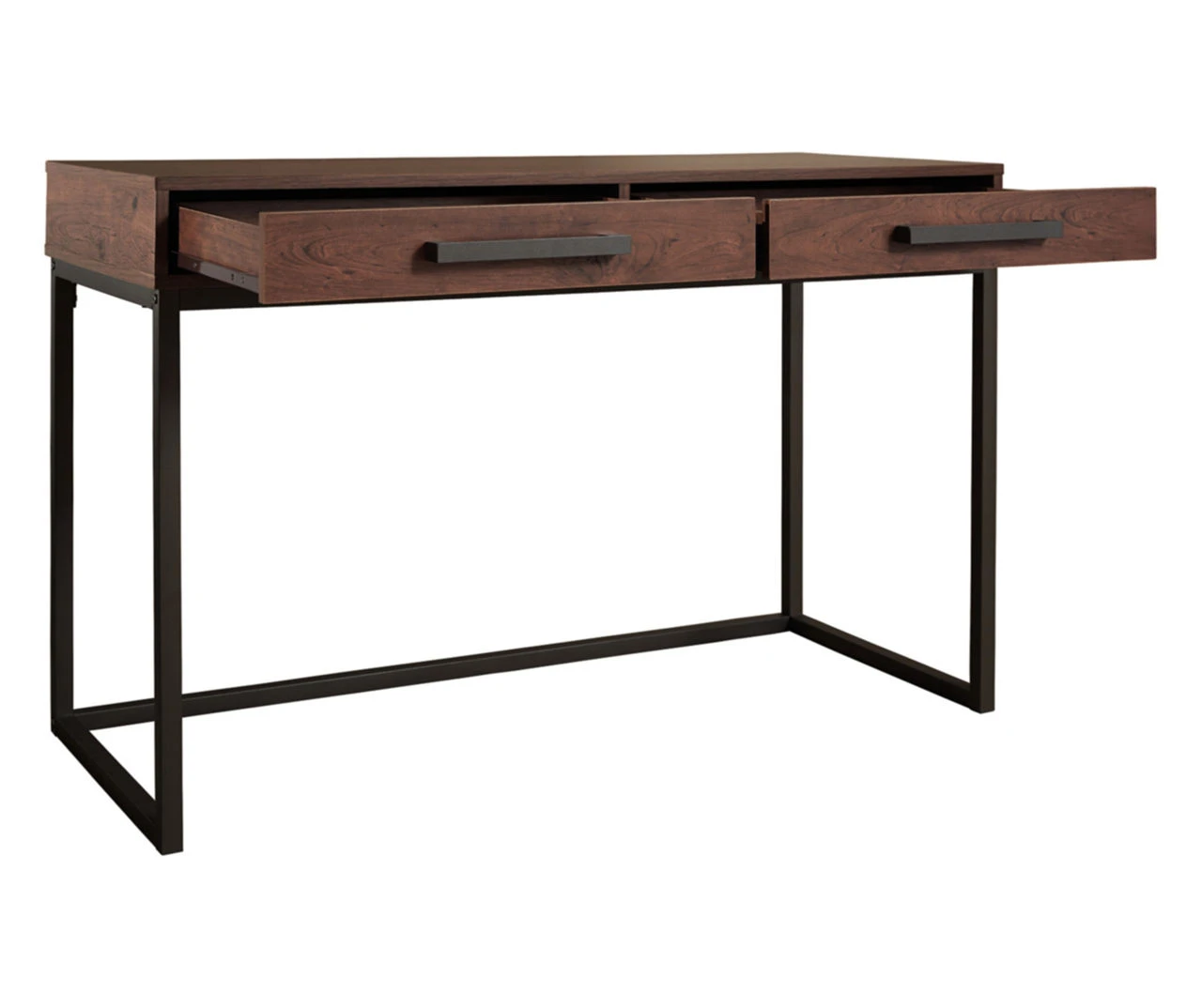 Horatio Brown & Gunmetal Wood Desk 6 Horatio Brown & Gunmetal Wood Desk - Image 6