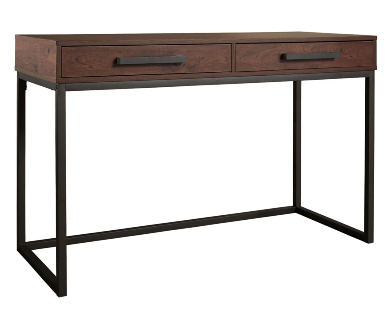 Horatio Brown & Gunmetal Wood Desk 1 Horatio Brown & Gunmetal Wood Desk