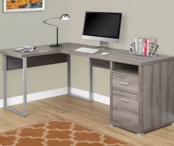 Monarch Metal 2-Drawer L-Shaped Computer Desk 38 Monarch Metal 2-Drawer L-Shaped Computer Desk -Biglots Sales 810542429 1