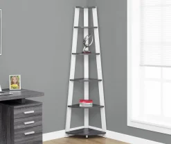 Monarch 5-Shelf Etagere Corner Bookcase 34 Monarch 5-Shelf Etagere Corner Bookcase -Biglots Sales 810542443 1