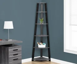 Monarch 5-Shelf Etagere Corner Bookcase 37 Monarch 5-Shelf Etagere Corner Bookcase -Biglots Sales 810542444 1