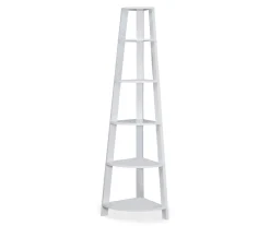 Monarch 5-Shelf Etagere Corner Bookcase