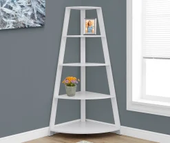 Monarch 4-Shelf Etagere Corner Bookcase 18 Monarch 4-Shelf Etagere Corner Bookcase -Biglots Sales 810542451 1