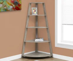 Monarch 4-Shelf Etagere Corner Bookcase 21 Monarch 4-Shelf Etagere Corner Bookcase -Biglots Sales 810542452 1