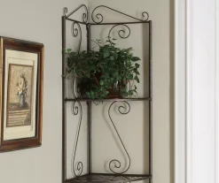 Copper Metal 4-Shelf Etagere Corner Bookcase 6 Copper Metal 4-Shelf Etagere Corner Bookcase -Biglots Sales 810542455 3