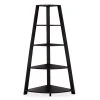 Monarch 4-Shelf Etagere Corner Bookcase
