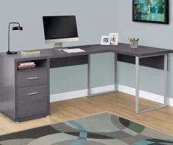 Monarch Metal 2-Drawer L-Shaped Computer Desk 25 Monarch Metal 2-Drawer L-Shaped Computer Desk -Biglots Sales 810542512 1