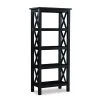Richland Black 4-Shelf Bookcase