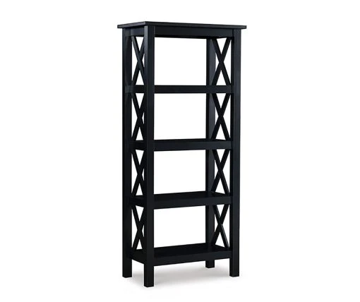 Richland Black 4-Shelf Bookcase -Biglots Sales 810543156 1
