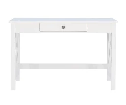 Richland White 1-Drawer Wood X Leg Desk -Biglots Sales 810543159 3
