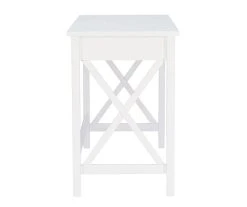 Richland White 1-Drawer Wood X Leg Desk -Biglots Sales 810543159 4