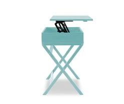 Kari Turquoise Lift-Top Campaign Desk -Biglots Sales 810543172 5