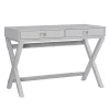 Kari Gray 2-Drawer Campaign Desk