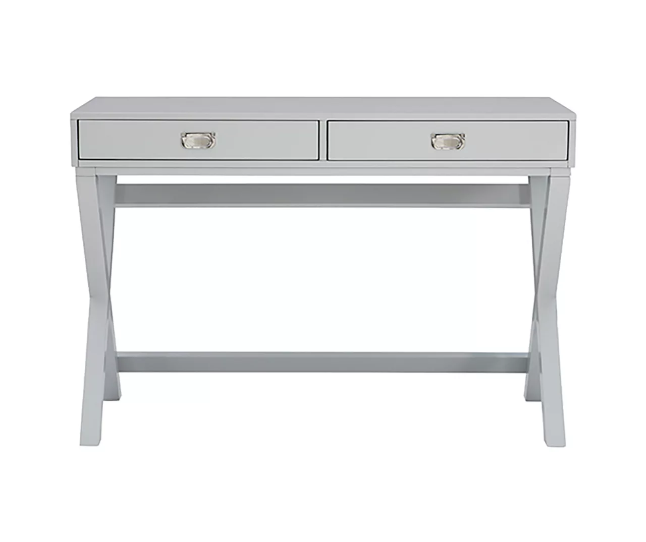Kari Gray 2-Drawer Campaign Desk 2 Kari Gray 2-Drawer Campaign Desk - Image 2