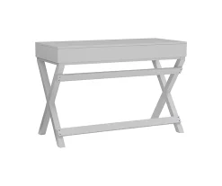 Kari Gray 2-Drawer Campaign Desk 7 Kari Gray 2-Drawer Campaign Desk -Biglots Sales 810543177 5