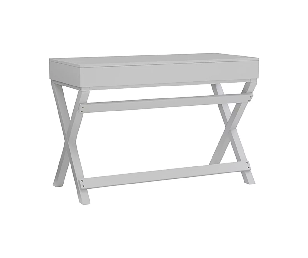 Kari Gray 2-Drawer Campaign Desk 4 Kari Gray 2-Drawer Campaign Desk - Image 4