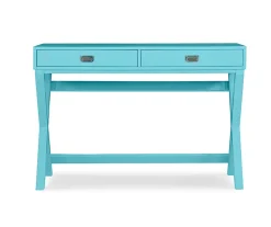 Cami Blue X-Base Campaign Style Writing Desk -Biglots Sales 810543182 3