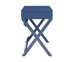 Kari Navy Blue 2-Drawer Campaign Desk 6 Kari Navy Blue 2-Drawer Campaign Desk -Biglots Sales 810543186 4